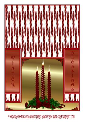 Plum Christmas Candle Staggerfold