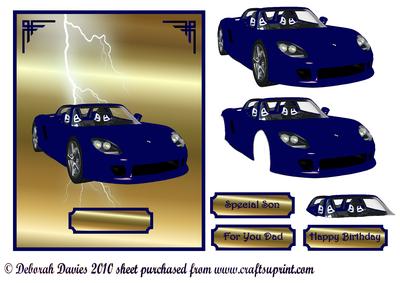 Blue Fast Car