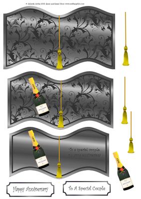 Grey Champagne Anniversary Booksheet