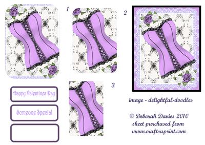 Lilac Valentines Corset Pyramage