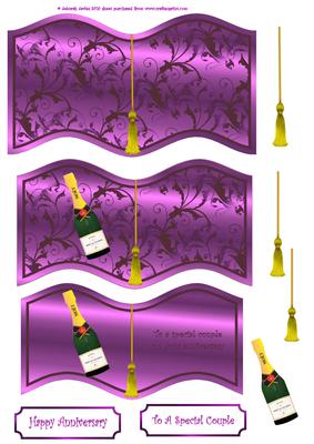 Cerise Champagne Anniversary Booksheet