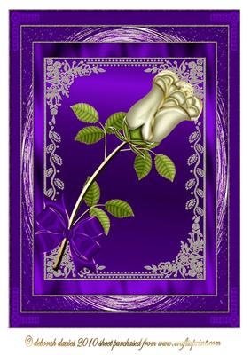 A Simple Rose Topper in Purple