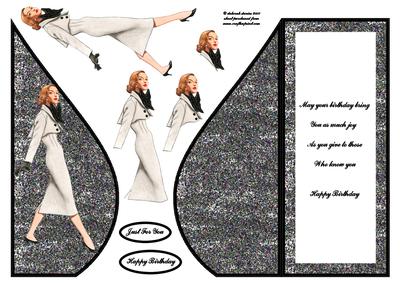 Elegant Lady Teardrop Card