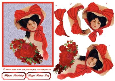 Red Vintage Lady
