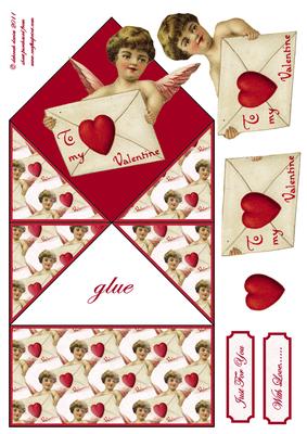 Angel Valentine Springy Card
