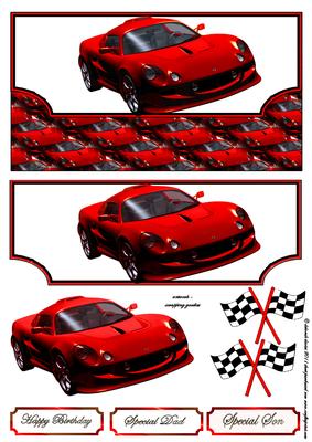Red Sports Card Envelope Card