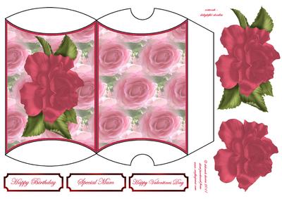 Pink Rose Pillow Box