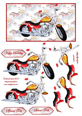Red Dl Motorbike