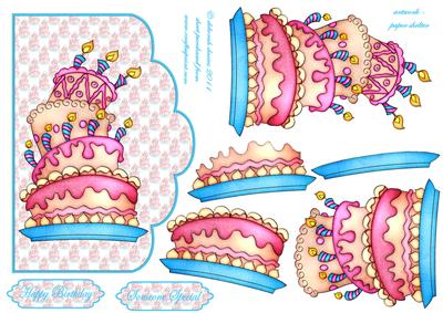 Birthday Cake Scallop Edge Card