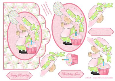 Birthday Girl Scallop Edge Card