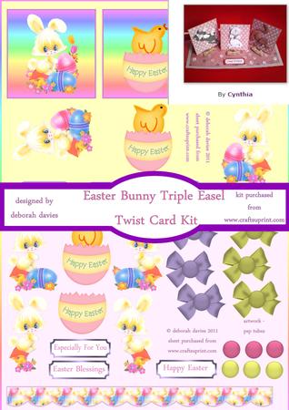Easter Bunny Triple Easel Twist Card Kit