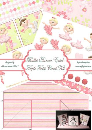 Ballet Dancer Triple Easel Twist Card Kit
