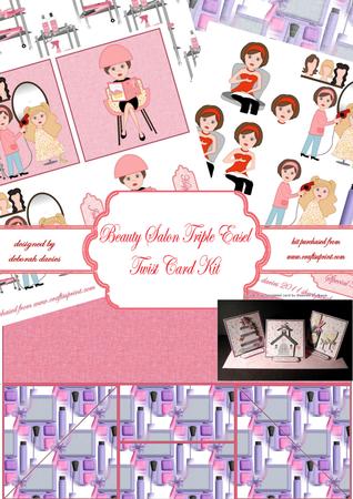 Beauty Salon Triple Easel Twist Card Kit