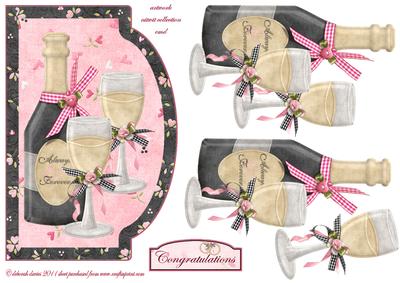Champagne Celebration Shaped Card