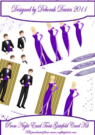 Prom Night Easel Twist Gatefold Card Kit
