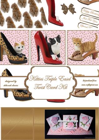 Kitties Triple Easel Twist Card Kit