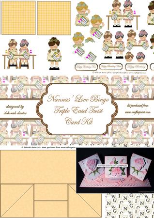 Nannas' Love Bingo Triple Easel Twist Card Kit