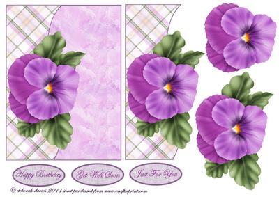 Purple Pansy Cardfront