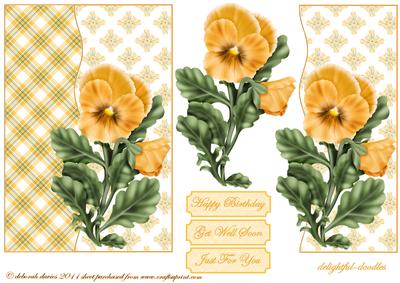 Yellow Pansy Cardfront