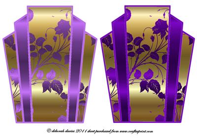 Art Deco Cardfronts Lilac & Purple