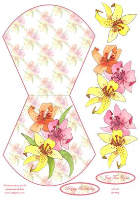 Mixed Floral Wobble Card