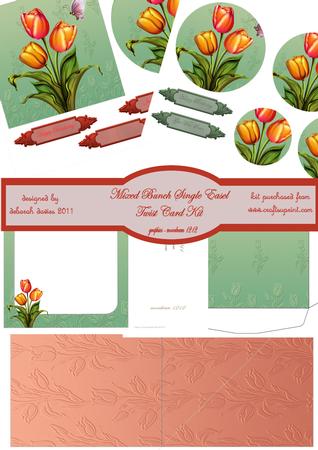 Mixed Bunch Single Easel Twist Card Kit