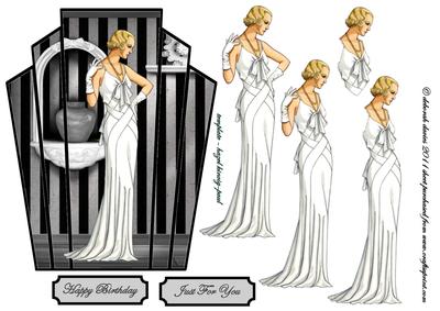 Deco Lady in White