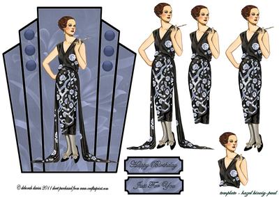 Deco Lady in Black
