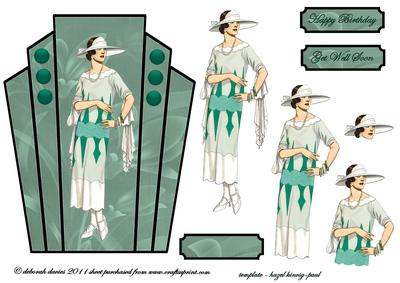 Deco Lady in Aqua