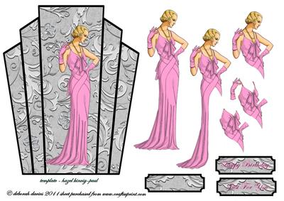 Deco Lady in Pink