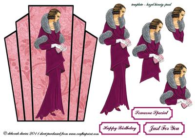 Deco Lady in Plum