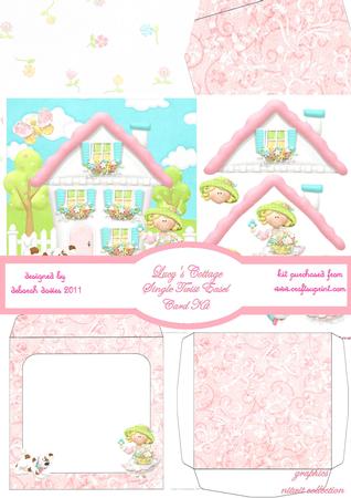 Lucys Cottage Single Easel Twist Card Kit