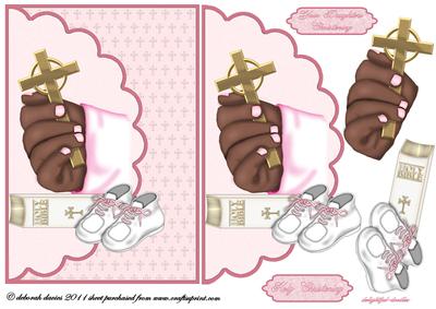 Girls Christening Card