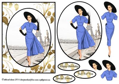 Blue Lady in Paris