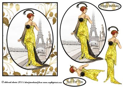 Golden Lady in Paris