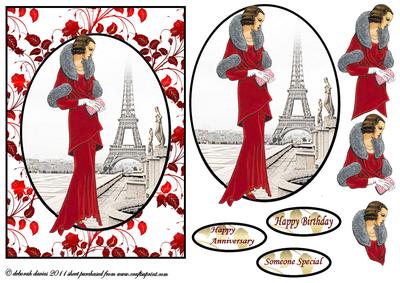 Red Lady in Paris