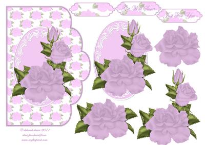 Lilac Scallop Edge Card