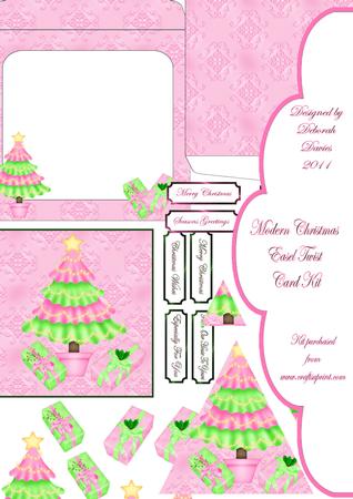 Modern Christmas Easel Twist Card Kit