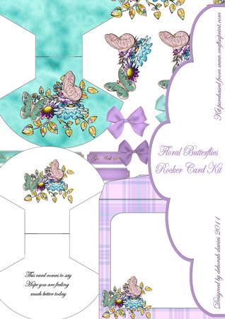 Floral Butterflies Rocker Card Kit