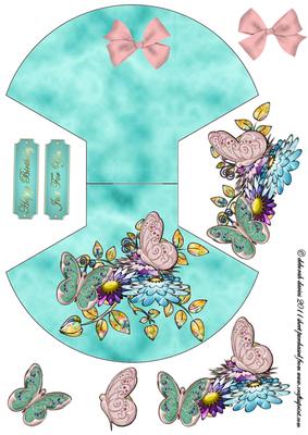 Floral Butterfly Rocker Card