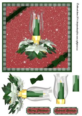 Green Christmas Candle