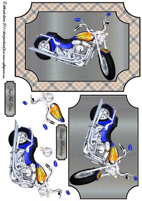 Blue Mad Motorbike