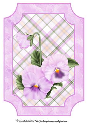 Pretty Lilac Pansy Topper