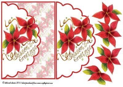 Floral Christmas Enveloe Cardfront