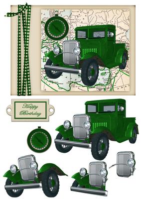 Green Vintage Truck