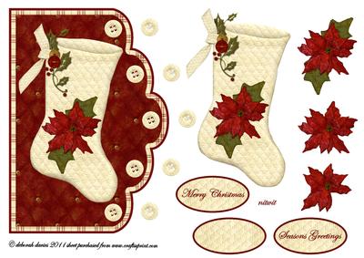 Vintage Christmas Sock