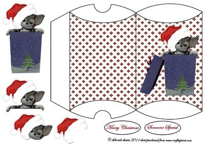 Christmas Furry Friend Pillow Box