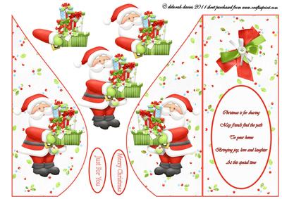 Santa Teardrop Card