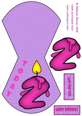 Mauve N Pink 2 Wobble Card
