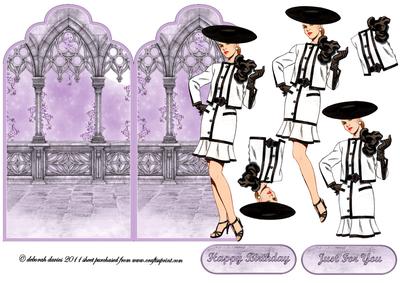 Elegant Lady Shaped Card